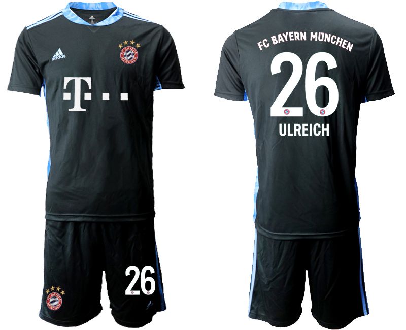 Men 2020-2021 club Bayern Munich black goalkeeper #26 Soccer Jerseys->->Soccer Club Jersey